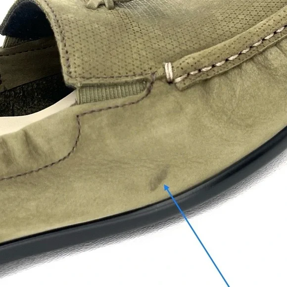 SAS Hope Slip-On Loafer Green Tundra Size 9 Medium Leather Moccasin Shoe sas EUC - Picture 9 of 13